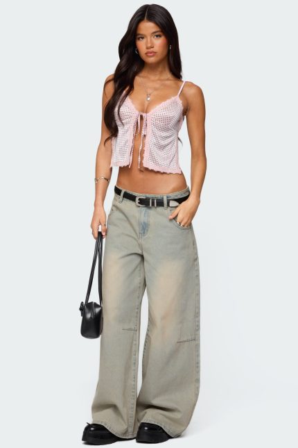 Santi Low Rise Wide Leg Jeans